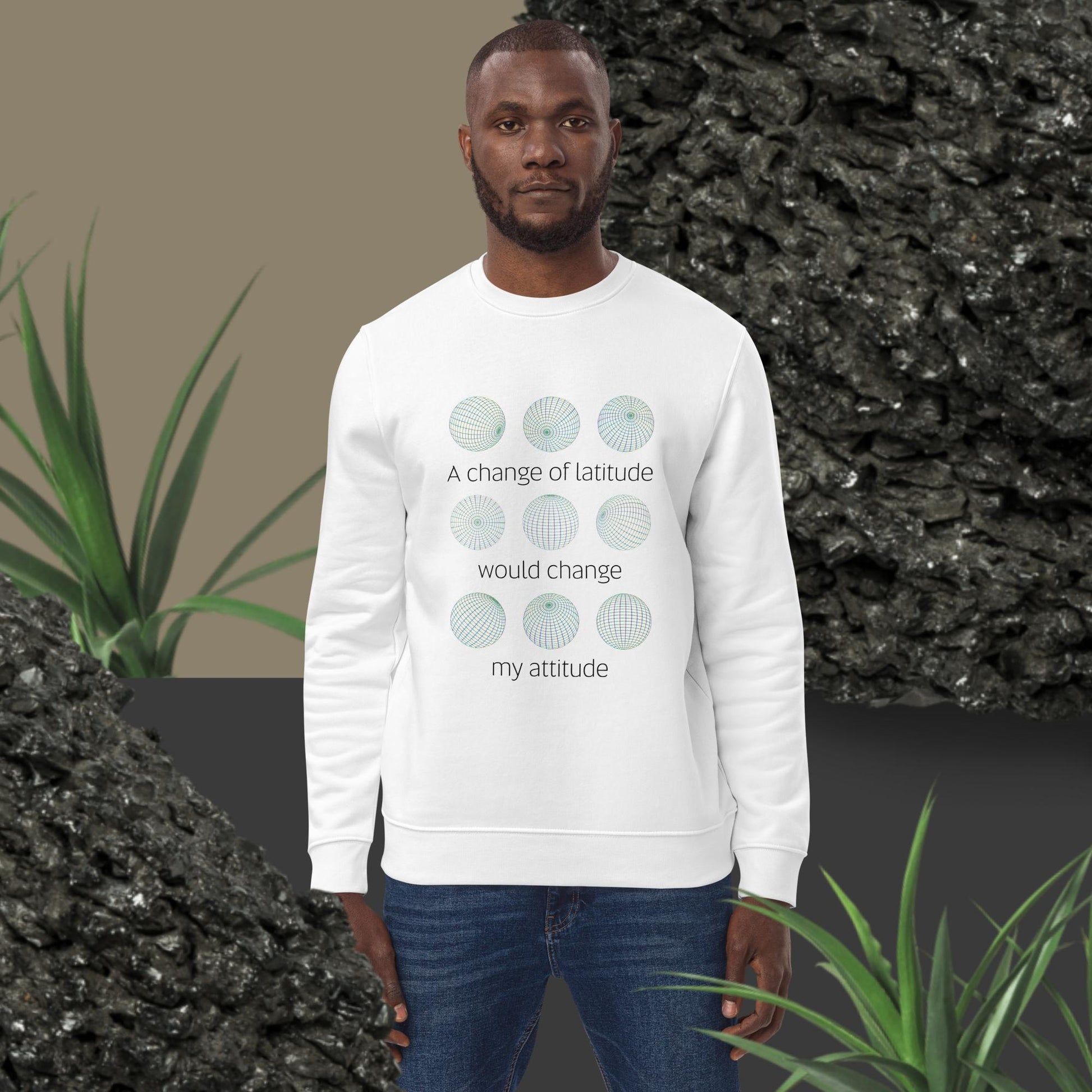 Adventure 'Change Of Latitude' Organic Cotton Sweatshirt - Earth Sweatshirt