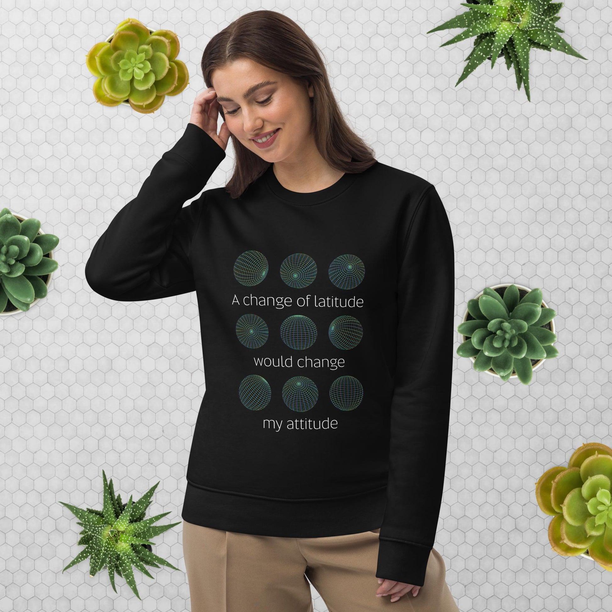 Adventure 'Change Of Latitude' Organic Cotton Sweatshirt - Earth Sweatshirt