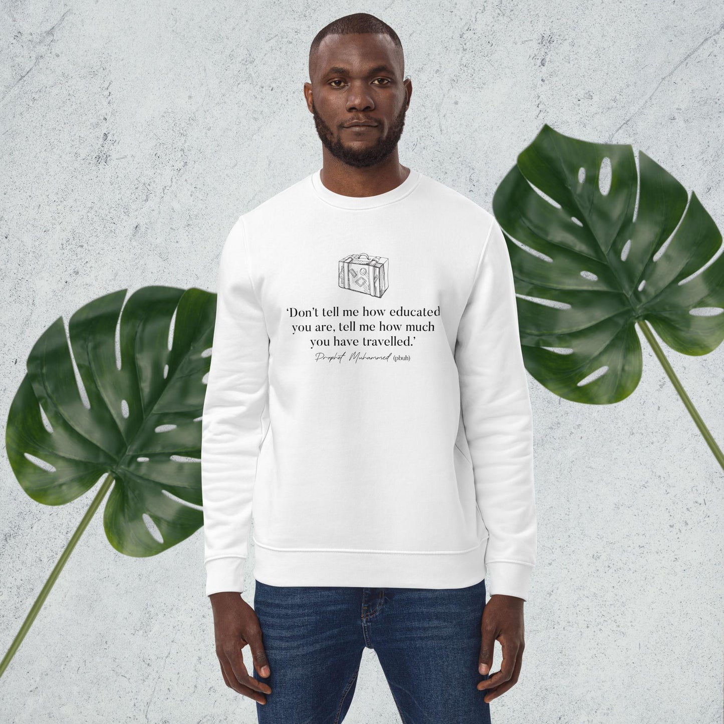 Adventure 'Well-Travelled' Organic Cotton Sweatshirt - Fun Sweatshirt