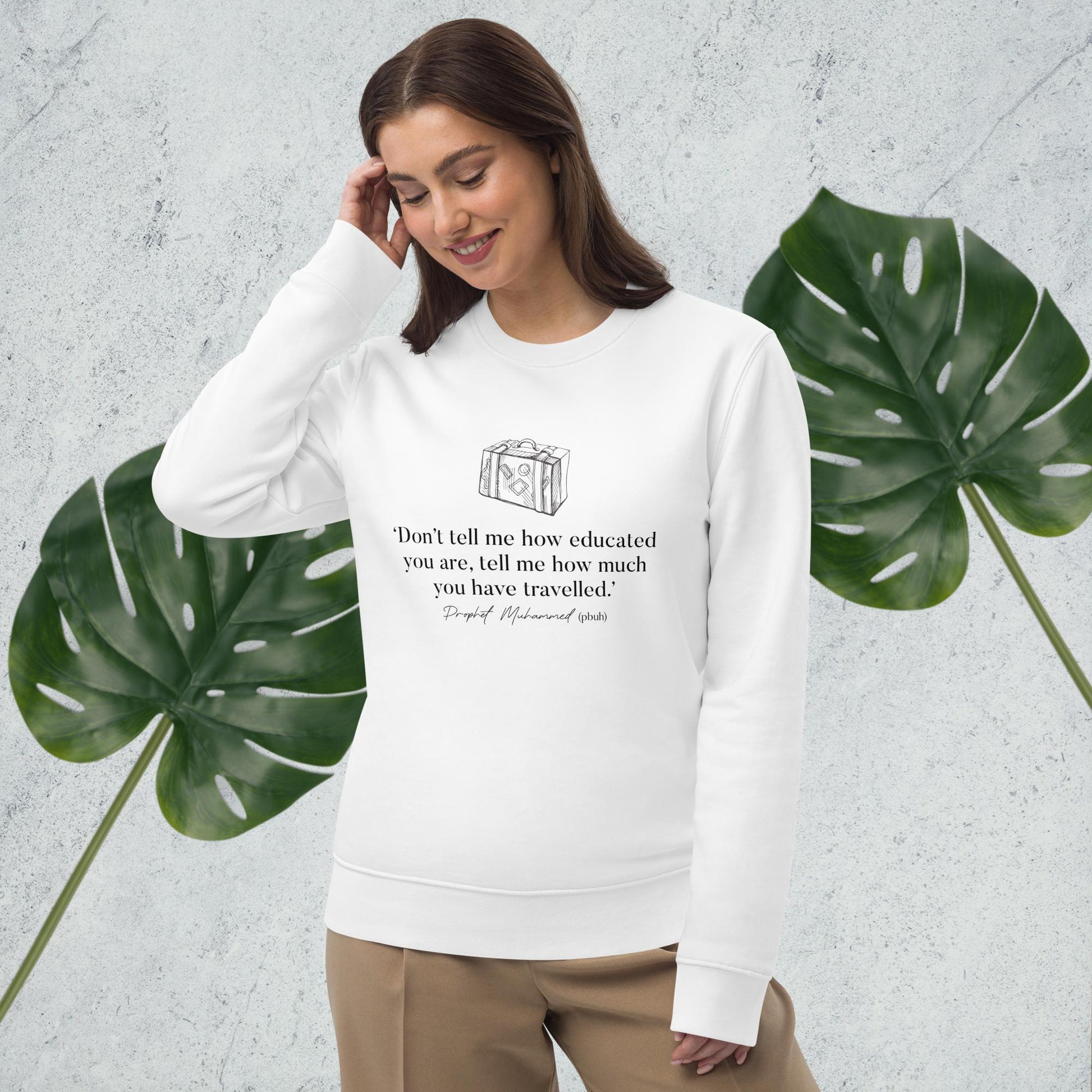 Adventure 'Well-Travelled' Organic Cotton Sweatshirt - Fun Sweatshirt