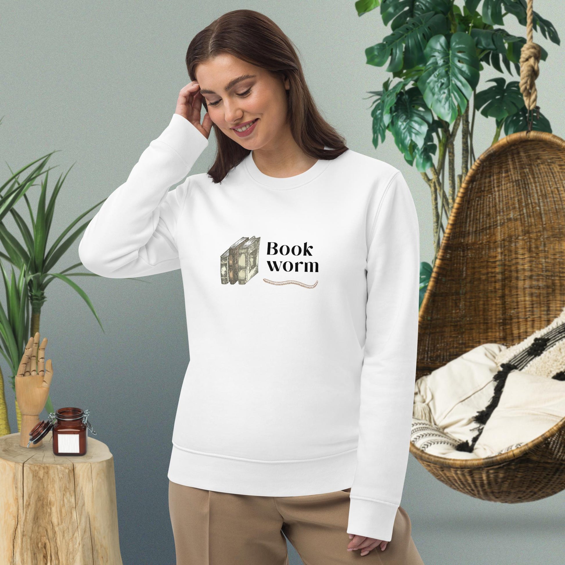 Books 'Bookworm' Organic Cotton Sweatshirt - Book worm