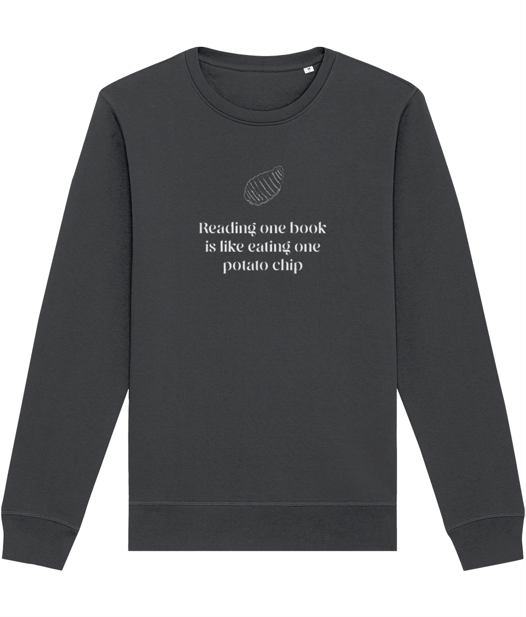 Books 'Can I Have More' Quotes Organic Cotton Sweatshirt - Book worm