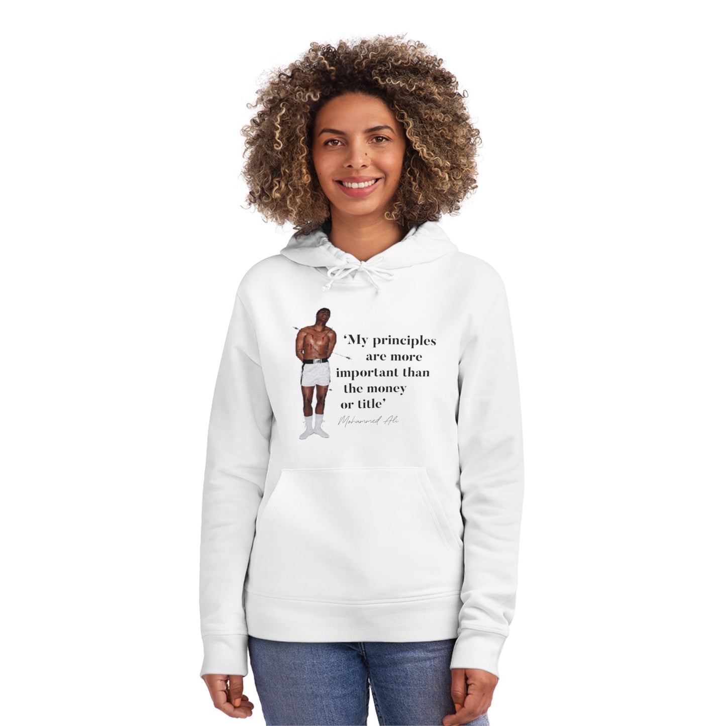 Boxing 'Rising Above' Ali Organic Cotton Hoodie - Cool Hoodie