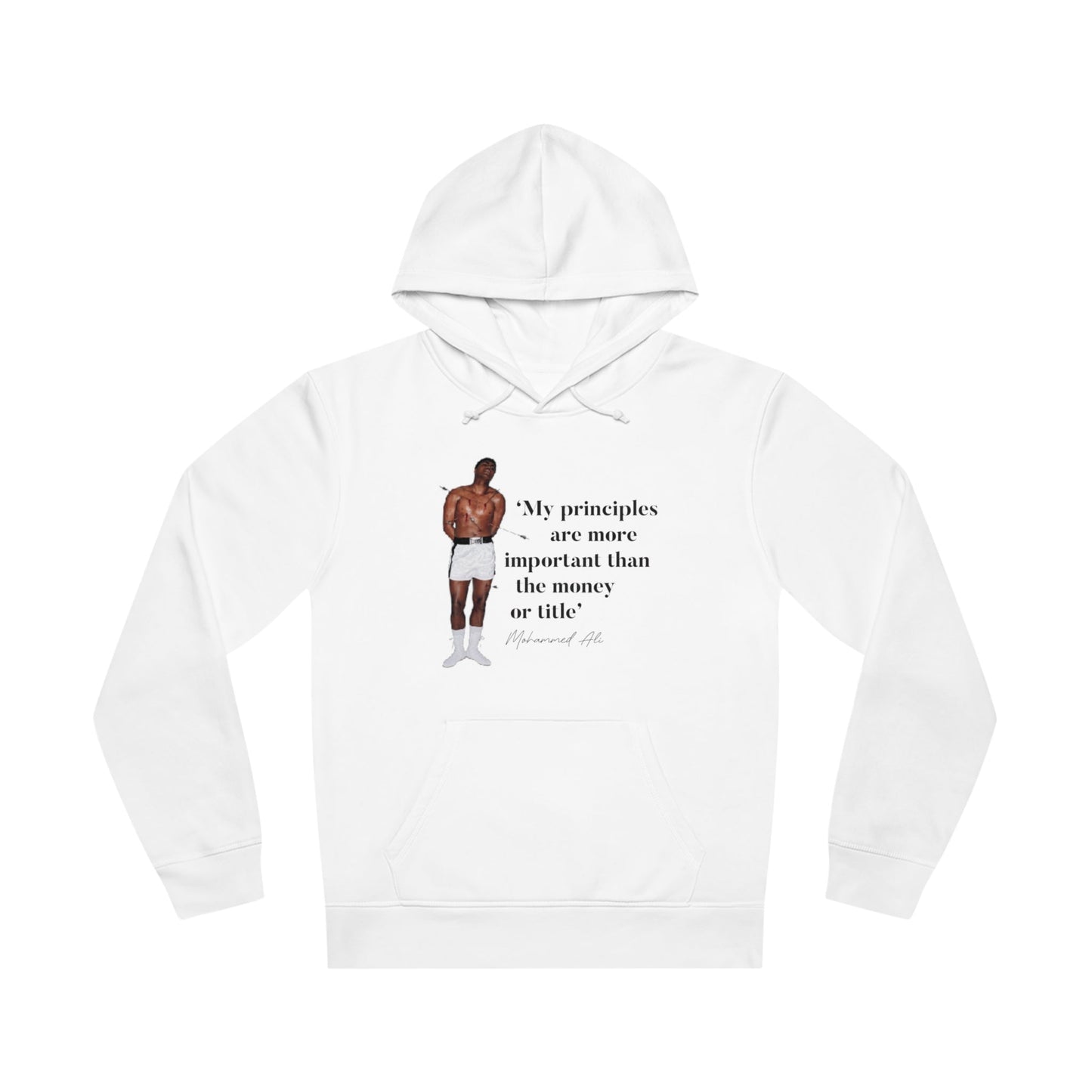 Boxing 'Rising Above' Ali Organic Cotton Hoodie - Cool Hoodie