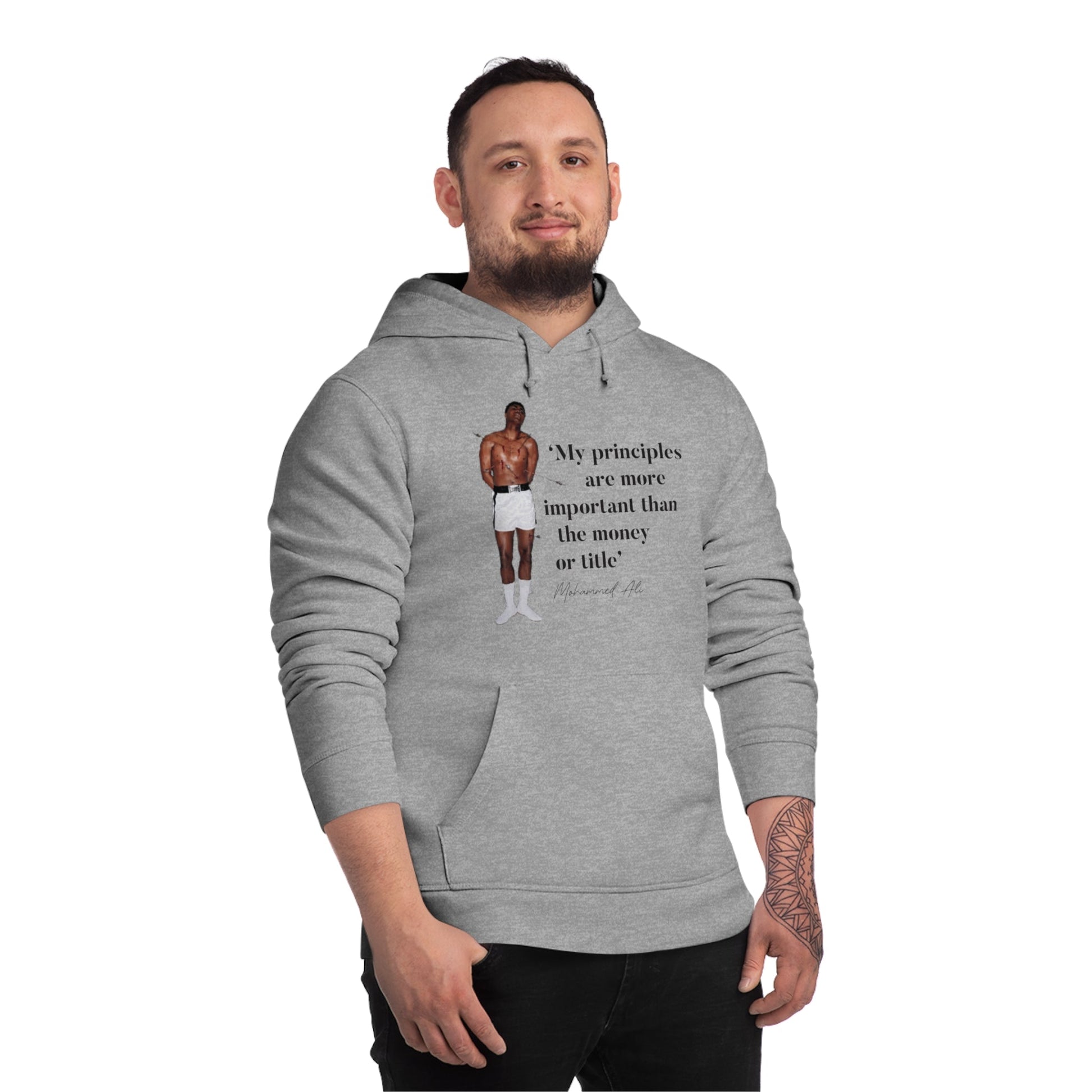 Boxing 'Rising Above' Ali Organic Cotton Hoodie - Cool Hoodie