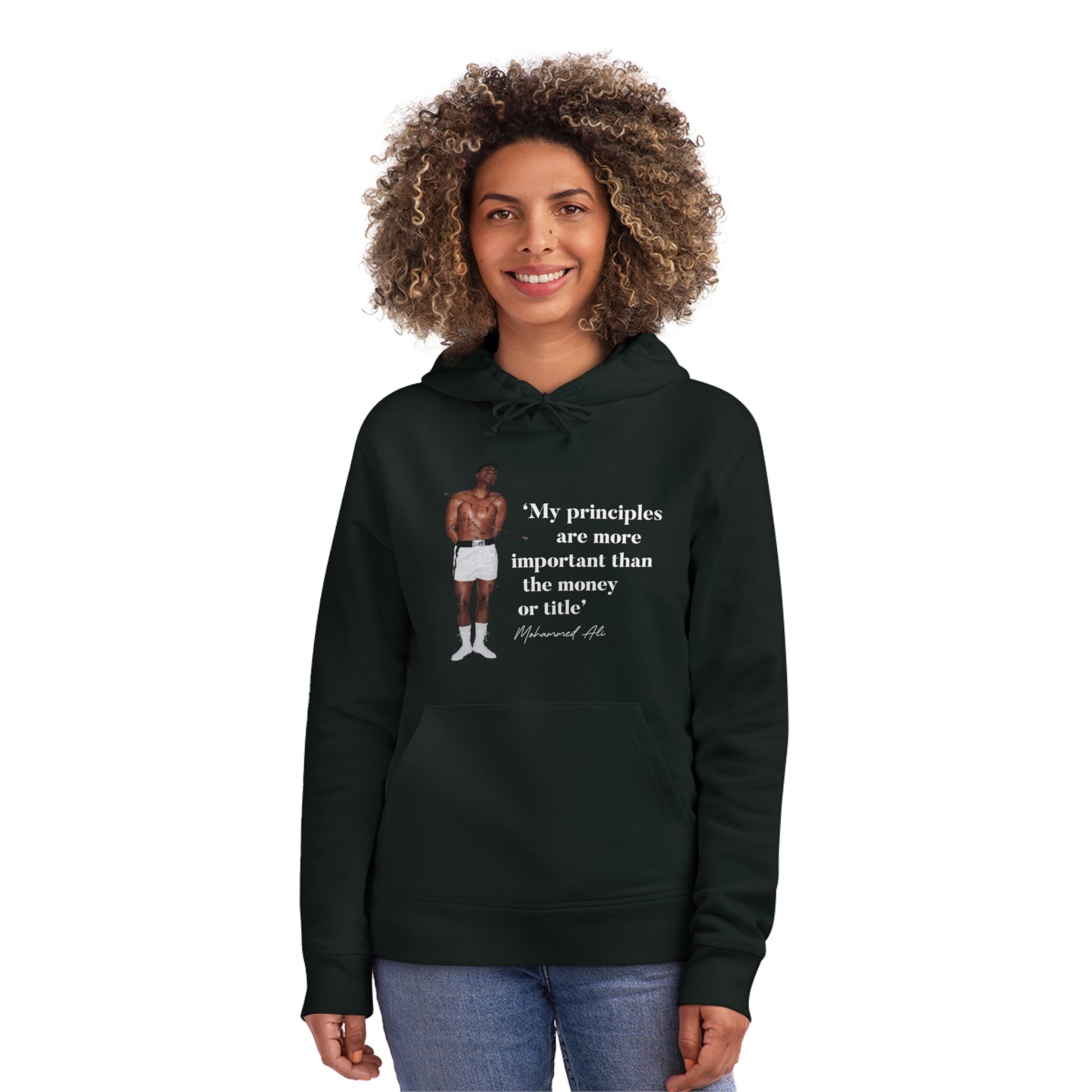 Boxing 'Rising Above' Ali Organic Cotton Hoodie - Cool Hoodie