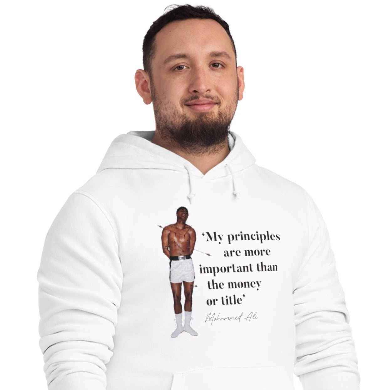 Boxing 'Rising Above' Ali Organic Cotton Hoodie - Cool Hoodie