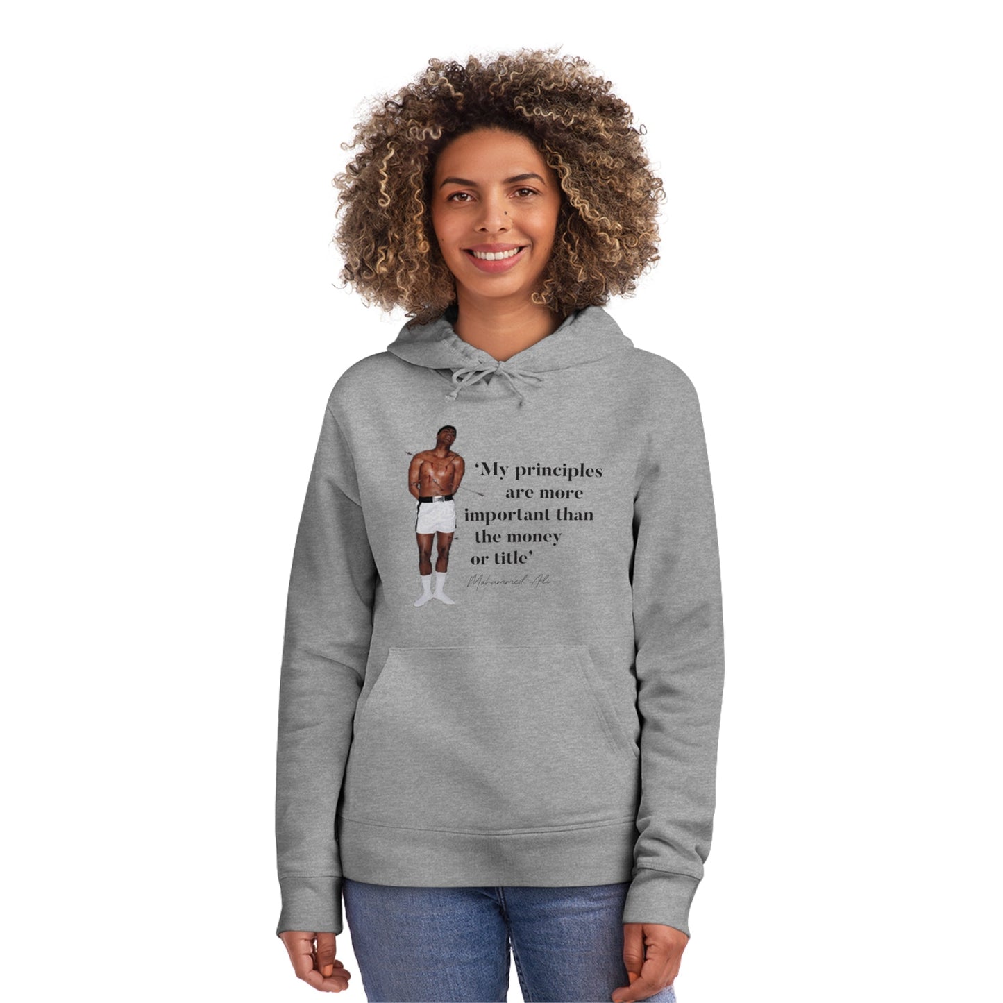 Boxing 'Rising Above' Ali Organic Cotton Hoodie - Cool Hoodie