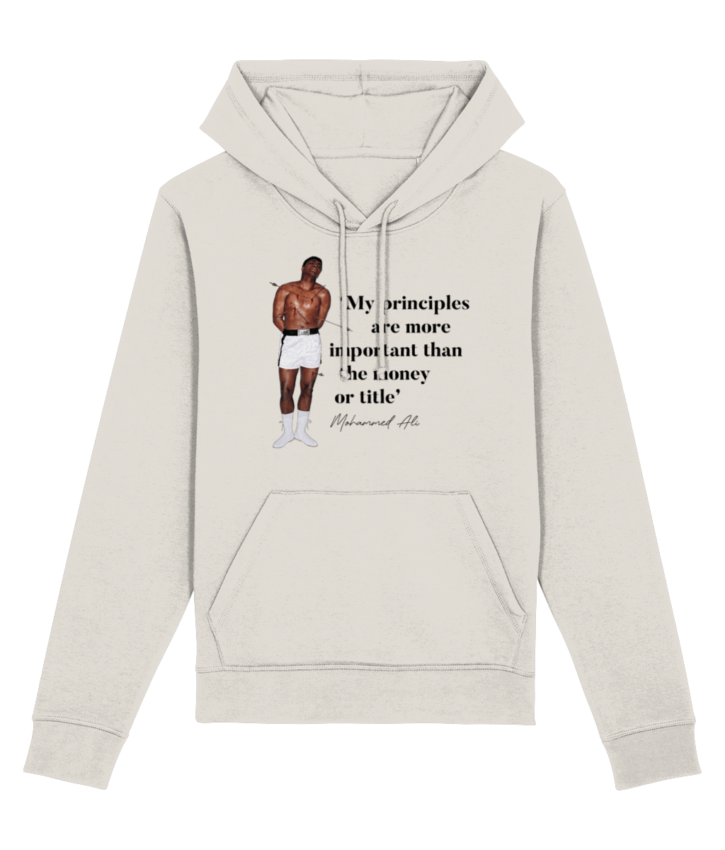 Boxing 'Rising Above' Ali Organic Cotton Hoodie - Cool Hoodie