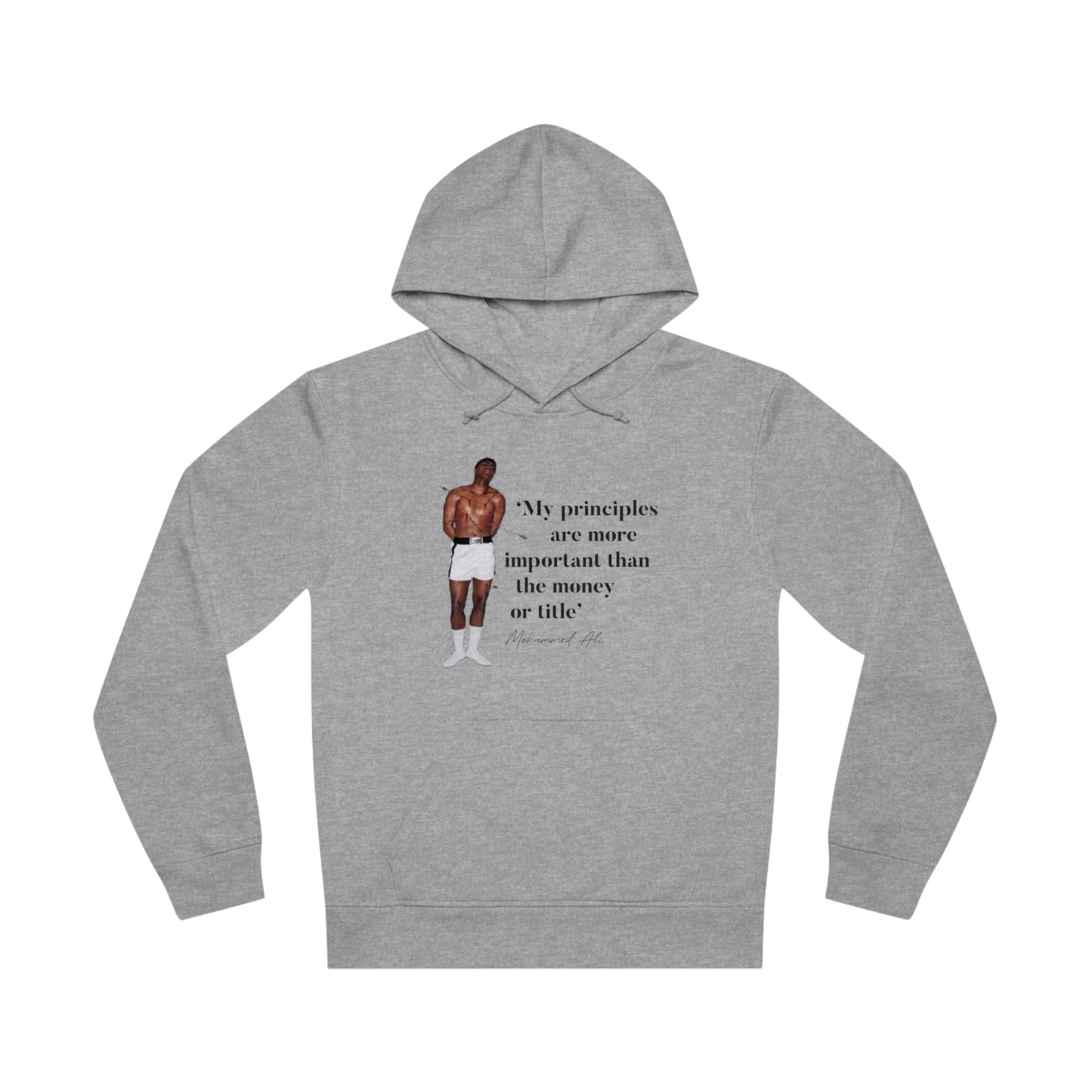 Boxing 'Rising Above' Ali Organic Cotton Hoodie - Cool Hoodie