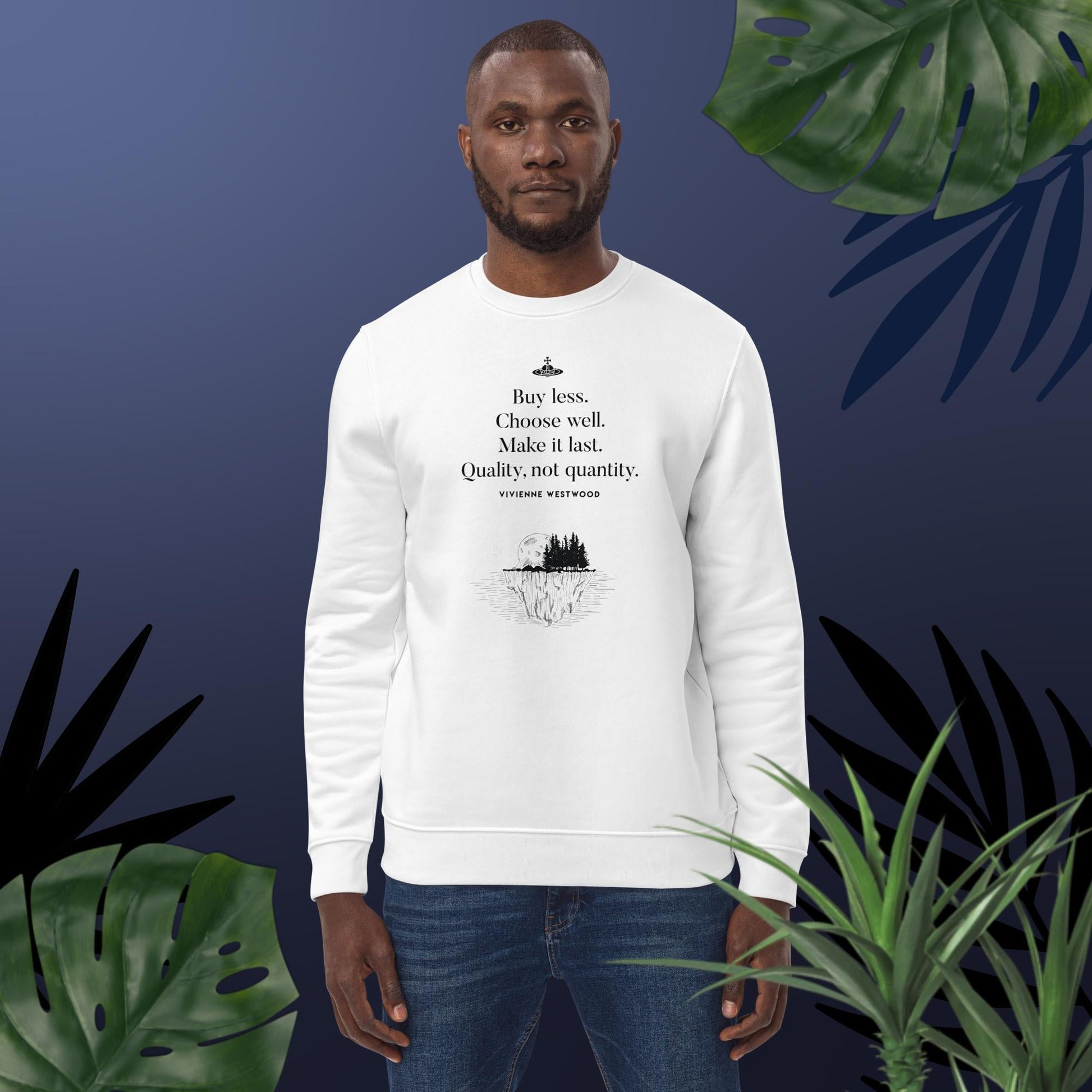 Climate Change 'Buy Less' Vivienne Organic Cotton Sweatshirt - Eco Sweatshirt