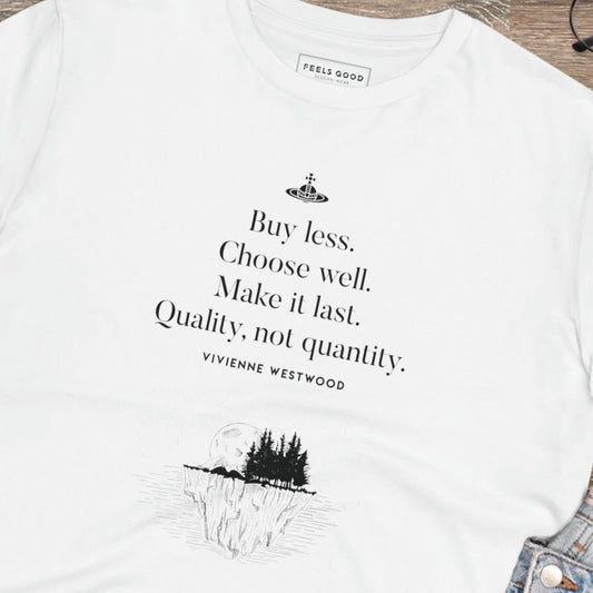 Climate Change 'Buy Less' Vivienne Organic Cotton T-shirt - Eco Tee