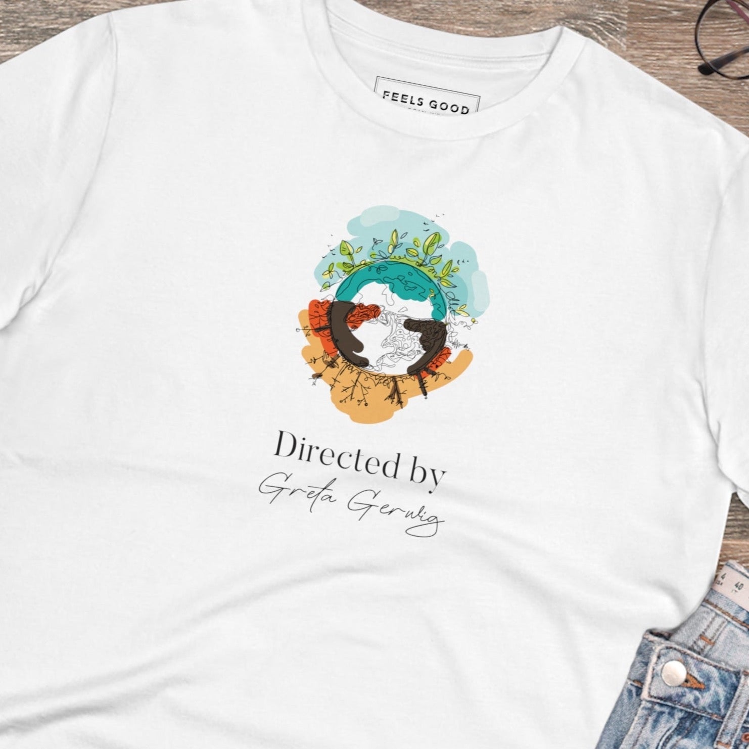 Climate Change 'Directed By Greta Gerwig' Organic Cotton T-shirt - Eco Tee