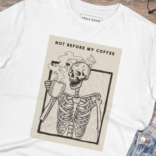 Contemporary 'Coffee Lovers' Organic Cotton T-shirt - Coffee Tshirt