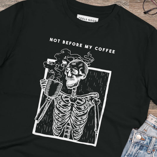 Contemporary 'Coffee Lovers' Organic Cotton T-shirt - Coffee Tshirt