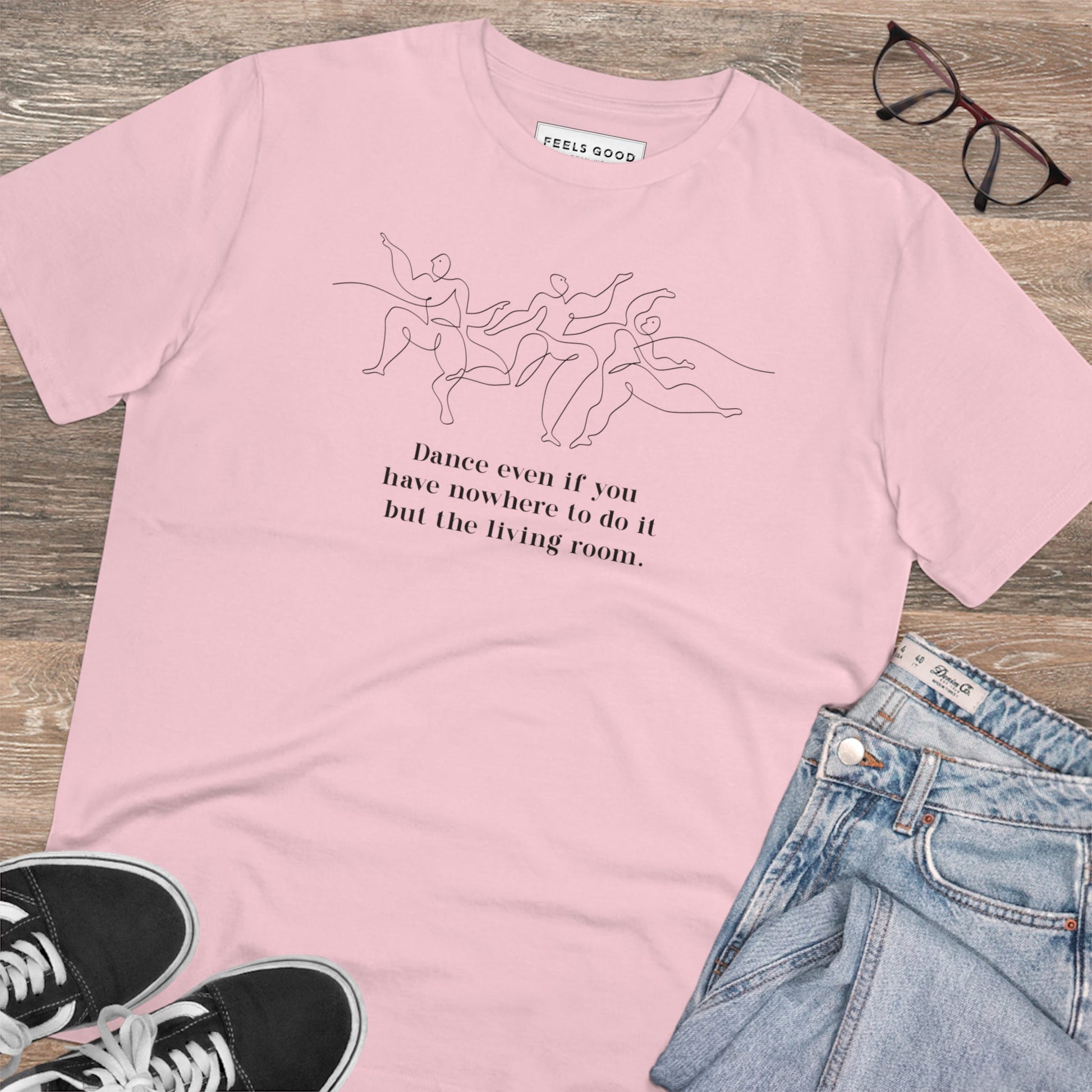 Contemporary 'Dance Always' Organic Cotton T-shirt - Eco Tee