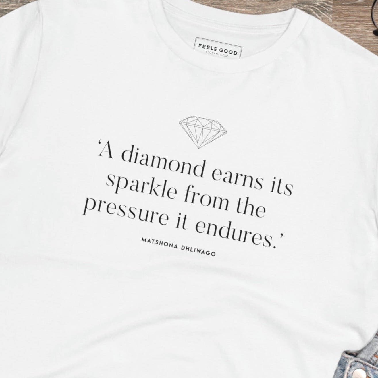 Contemporary 'Diamonds Sparkle' Organic Cotton T-shirt - Diamond Tee