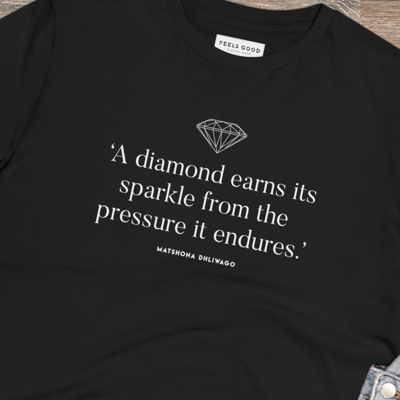 Contemporary 'Diamonds Sparkle' Organic Cotton T-shirt - Diamond Tee