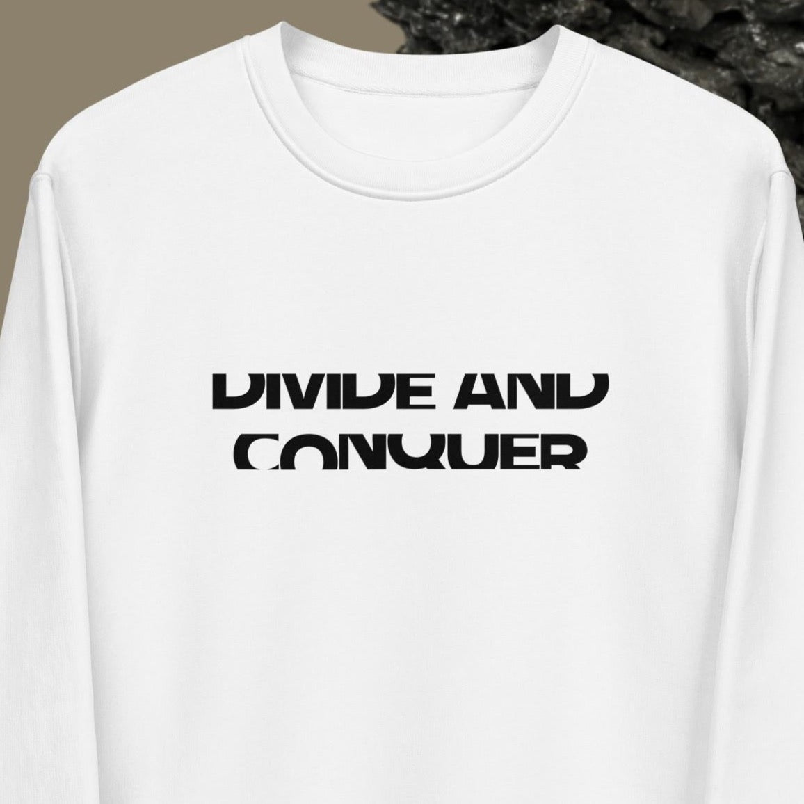 Contemporary 'Divide & Conquer' Organic Cotton Sweatshirt - Divide And Conquer