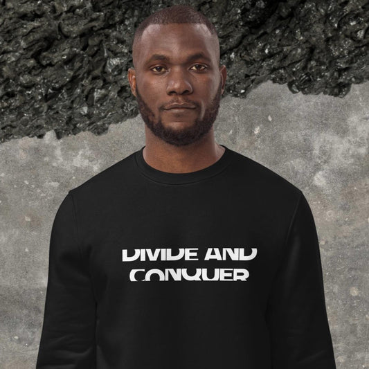 Contemporary 'Divide & Conquer' Organic Cotton Sweatshirt - Divide And Conquer