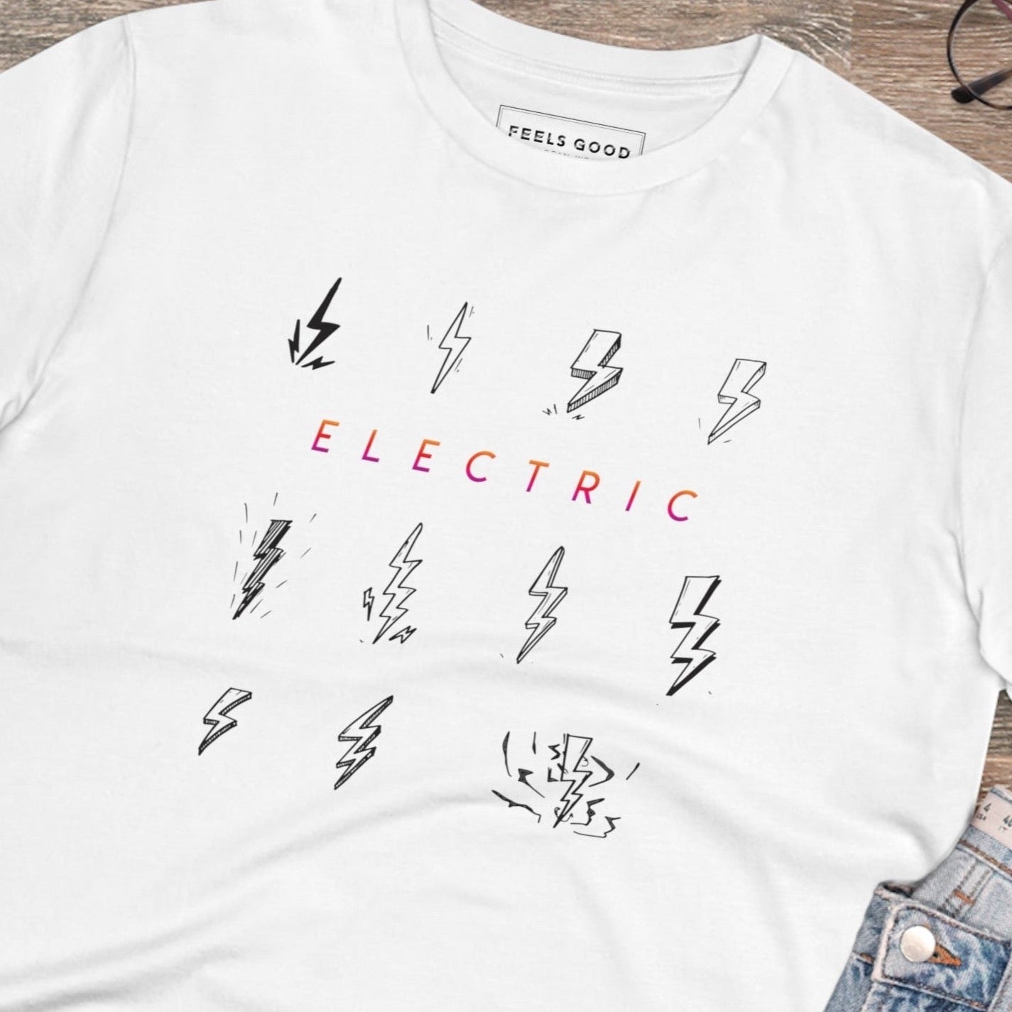 Contemporary 'Electric' Organic Cotton T-shirt - Electric Tshirt