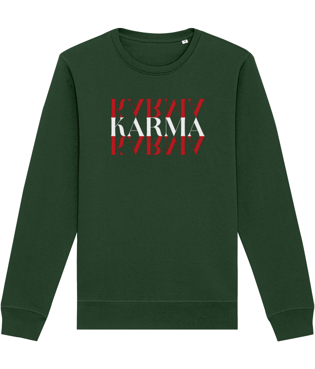 Contemporary 'Karma Karma Karma' Organic Cotton Sweatshirt - Karma