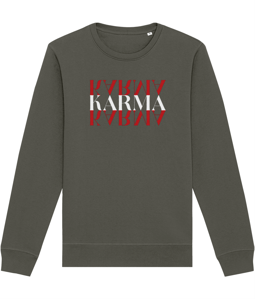 Contemporary 'Karma Karma Karma' Organic Cotton Sweatshirt - Karma