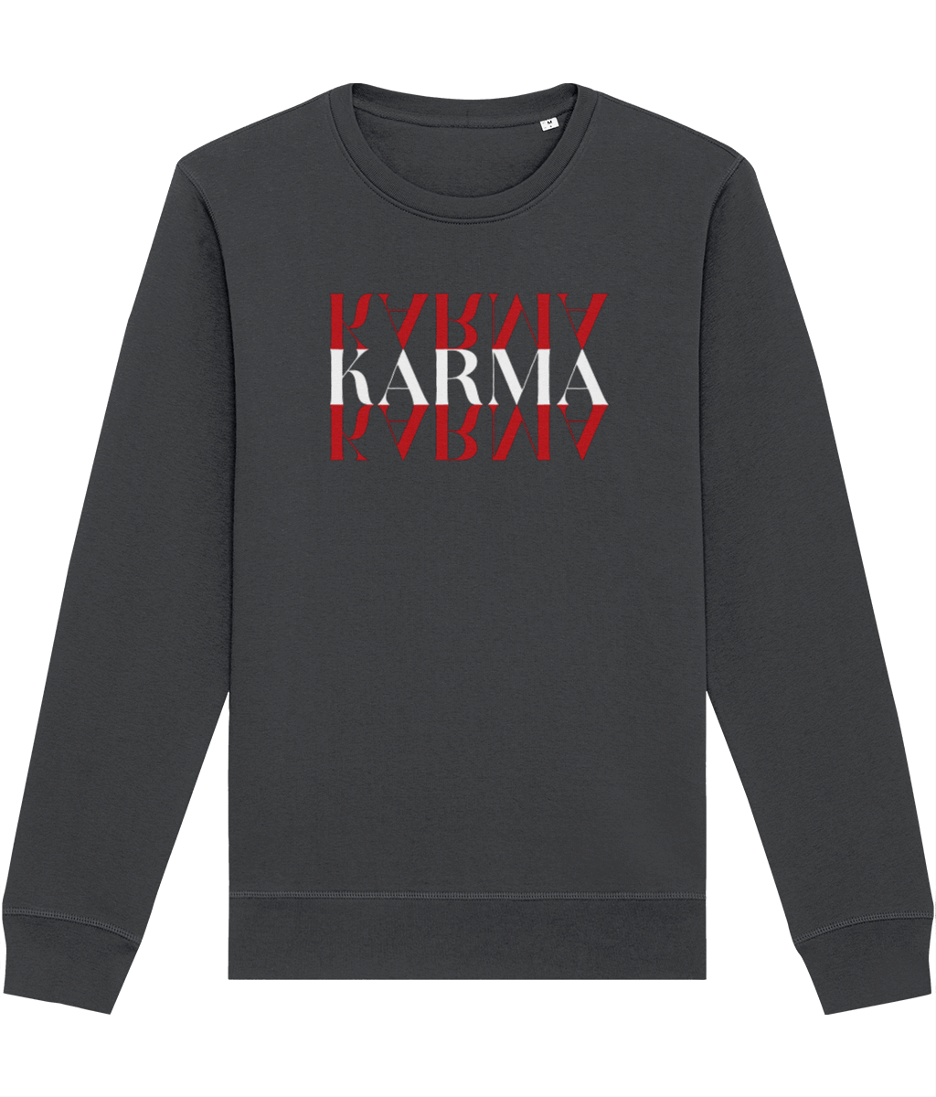 Contemporary 'Karma Karma Karma' Organic Cotton Sweatshirt - Karma