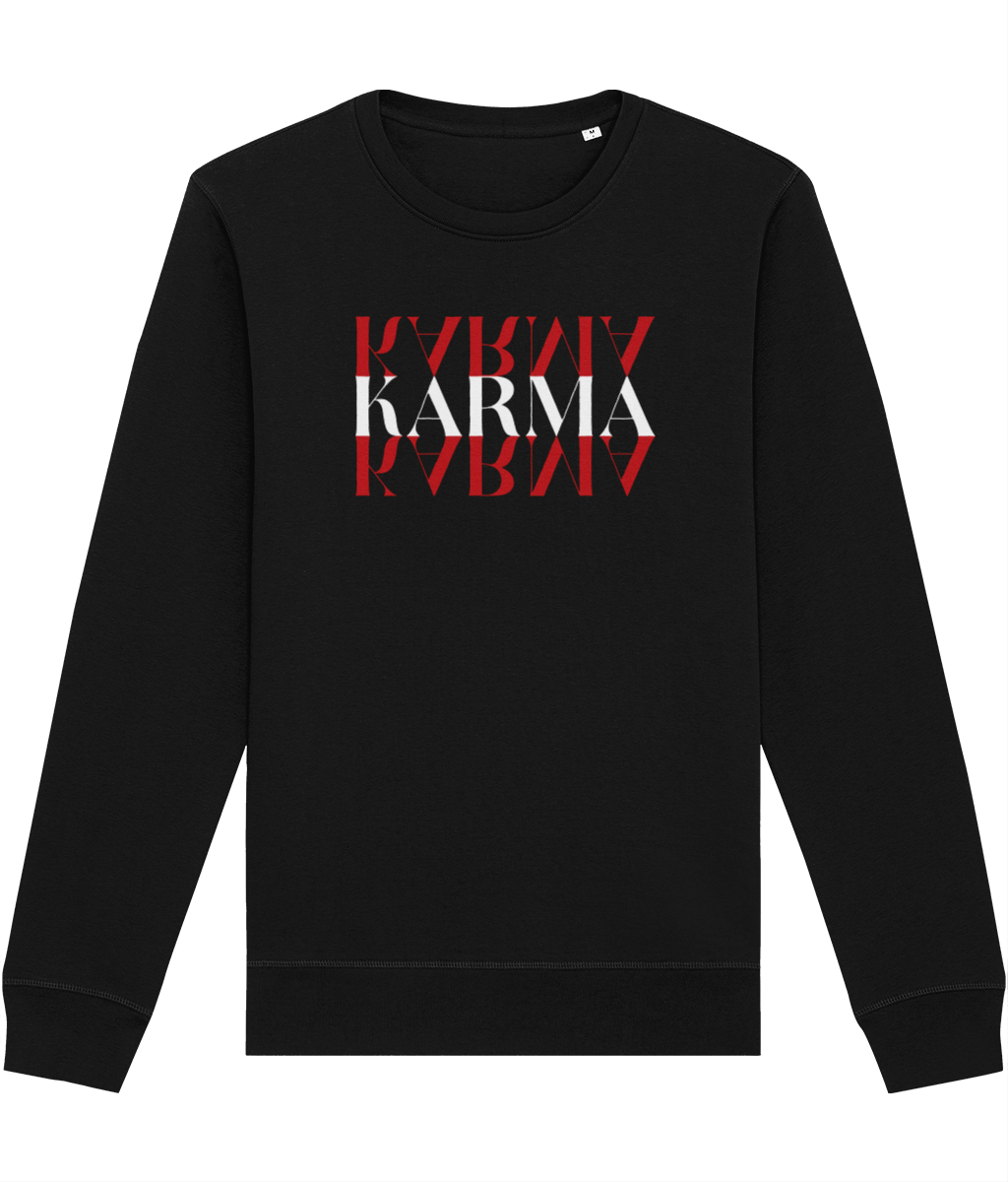 Contemporary 'Karma Karma Karma' Organic Cotton Sweatshirt - Karma