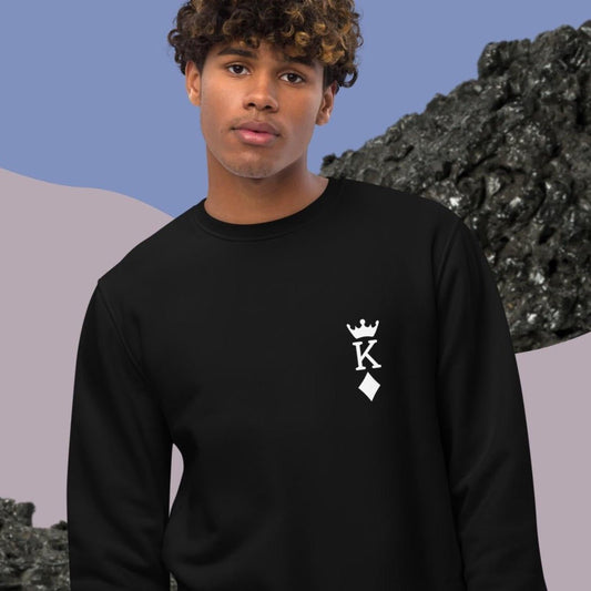 Contemporary 'King Of Diamonds' Organic Cotton Sweatshirt - King Of Diamonds