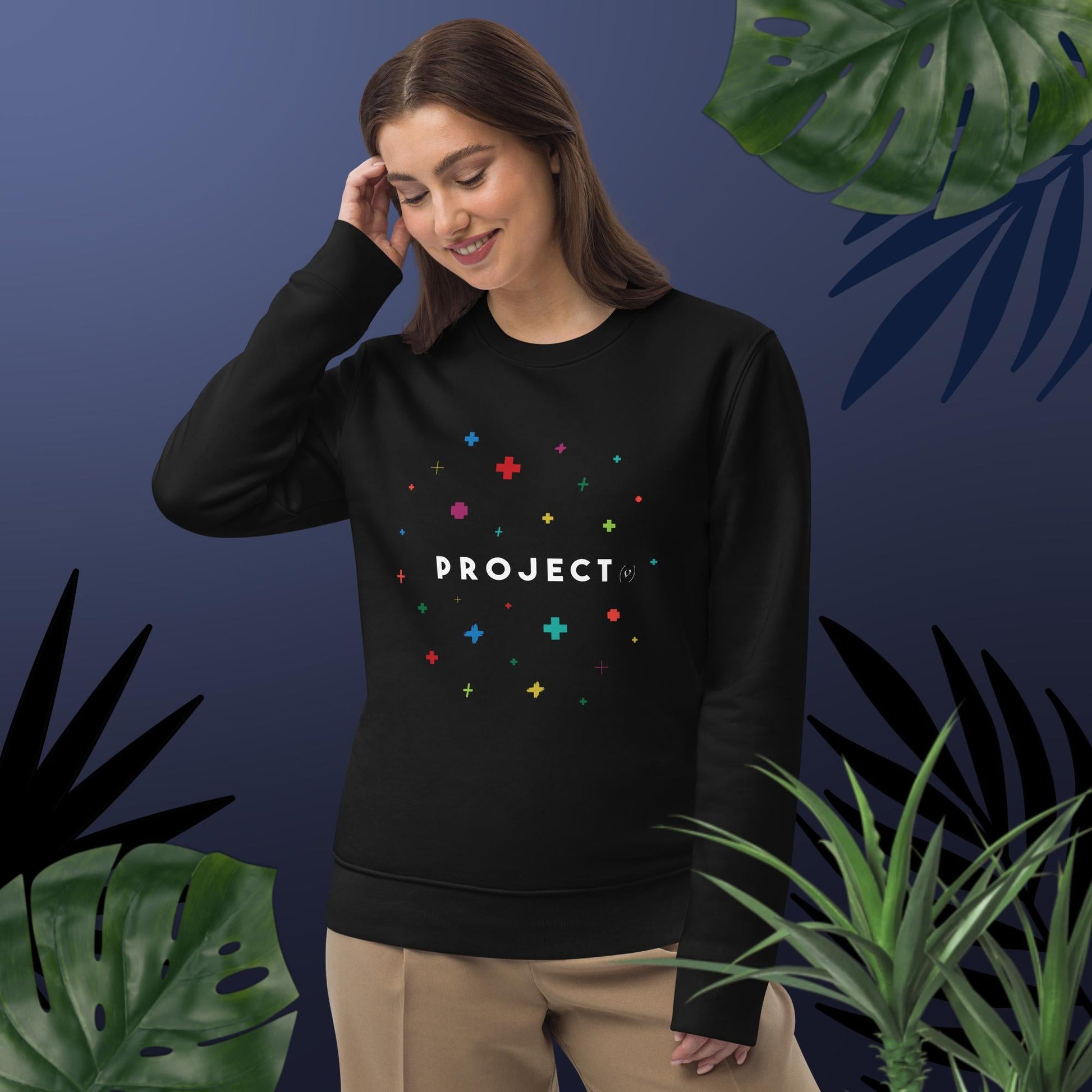 Contemporary 'Project Positivity' Organic Cotton Sweatshirt - Positive Sweatshirt