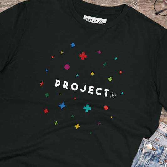 Contemporary 'Project Positivity' Organic Cotton T-shirt - Fun Tshirt