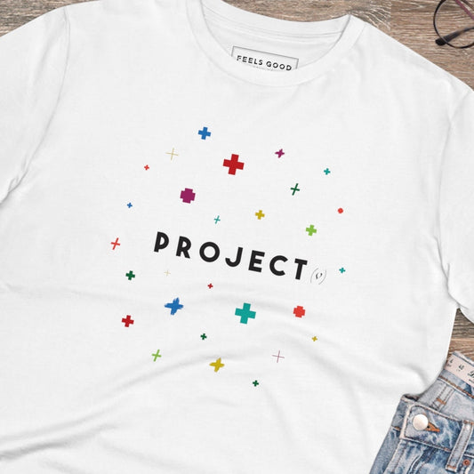 Contemporary 'Project Positivity' Organic Cotton T-shirt - Fun Tshirt