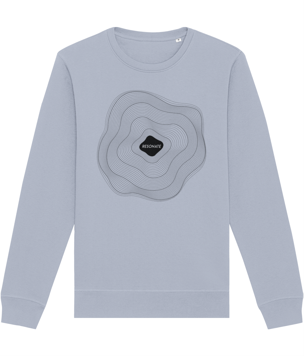 Contemporary 'Resonate' Organic Cotton Sweatshirt - Positive Sweatshirt