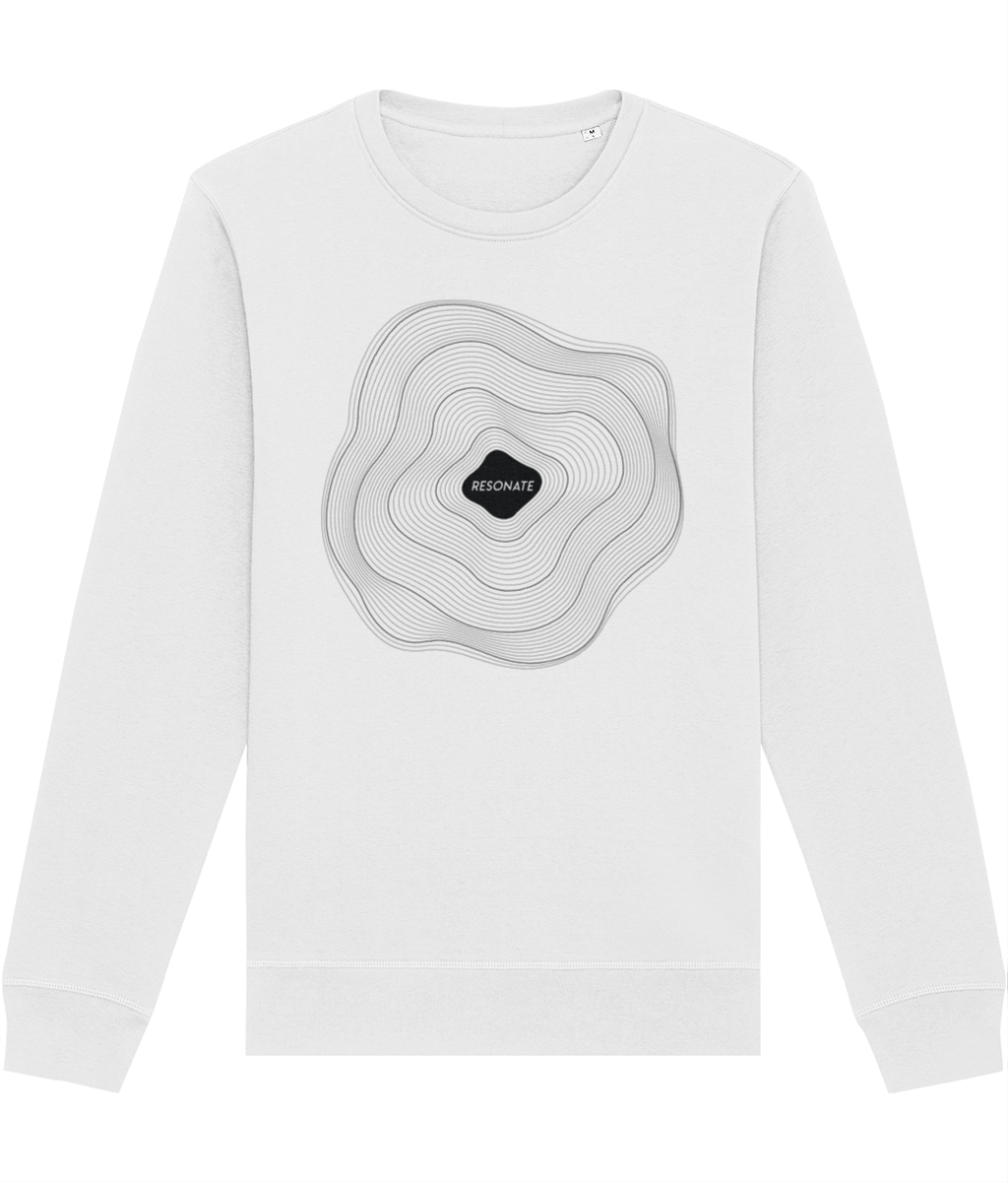 Contemporary 'Resonate' Organic Cotton Sweatshirt - Positive Sweatshirt