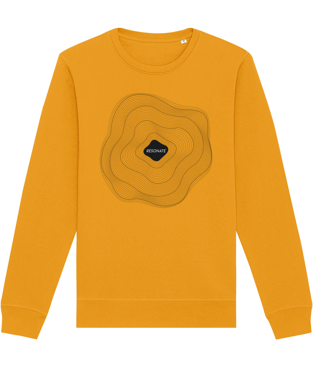 Contemporary 'Resonate' Organic Cotton Sweatshirt - Positive Sweatshirt