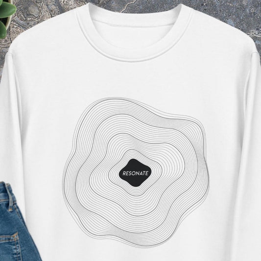 Contemporary 'Resonate' Organic Cotton Sweatshirt - Positive Sweatshirt