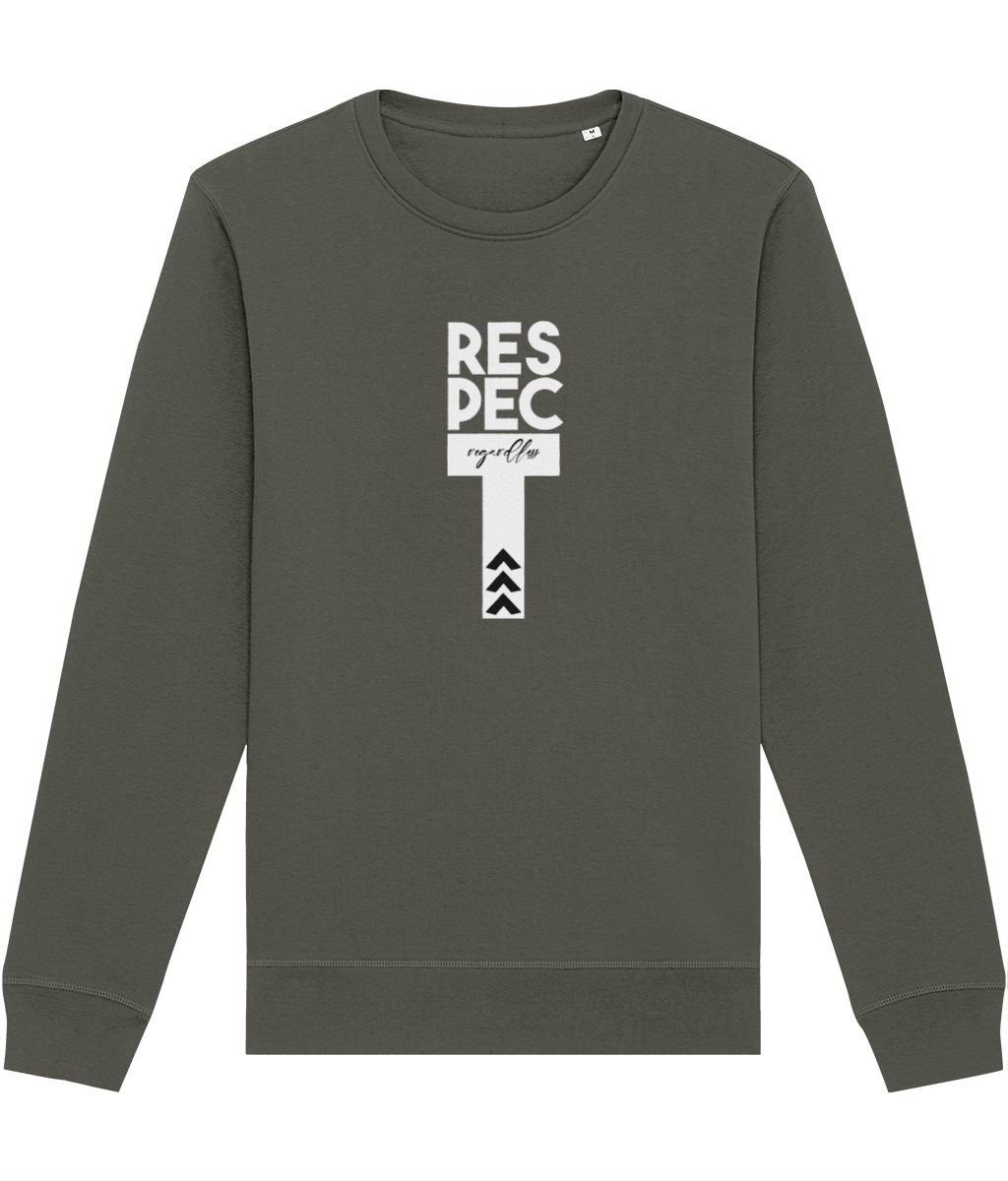 Contemporary 'Respect Regardless' Organic Cotton Sweatshirt - Equality Sweatshirt