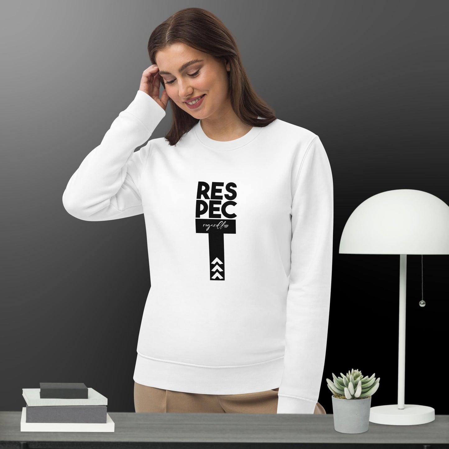 Contemporary 'Respect Regardless' Organic Cotton Sweatshirt - Equality Sweatshirt