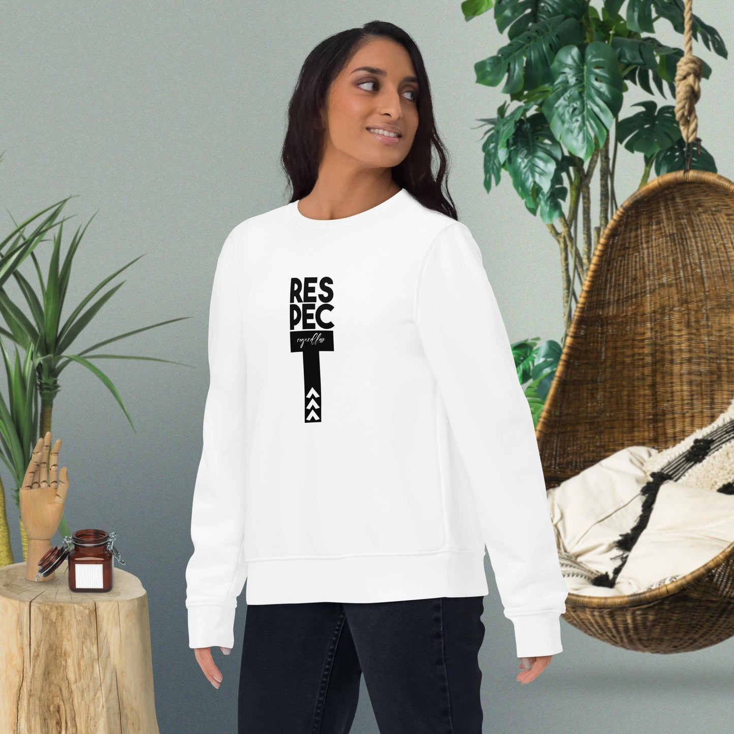 Contemporary 'Respect Regardless' Organic Cotton Sweatshirt - Equality Sweatshirt