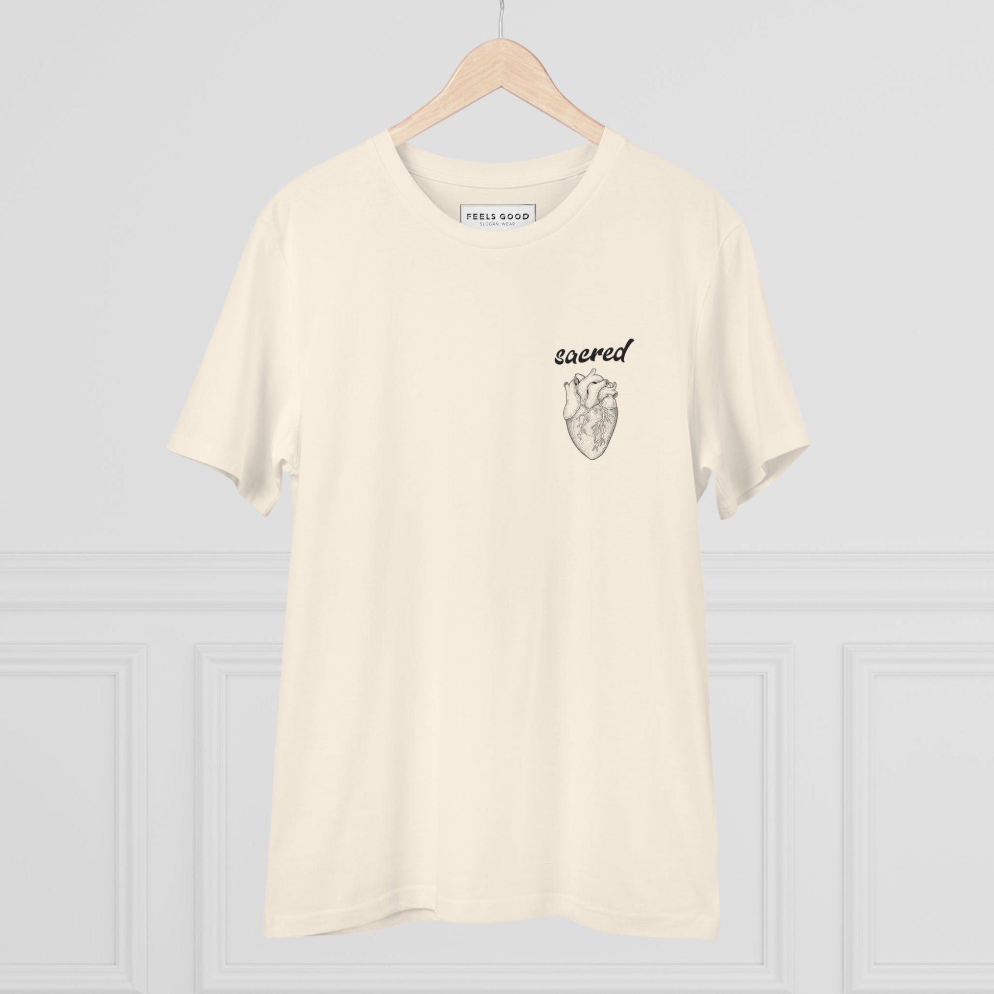 Contemporary 'Sacred Heart' Organic Cotton T-shirt - Fun Tshirt