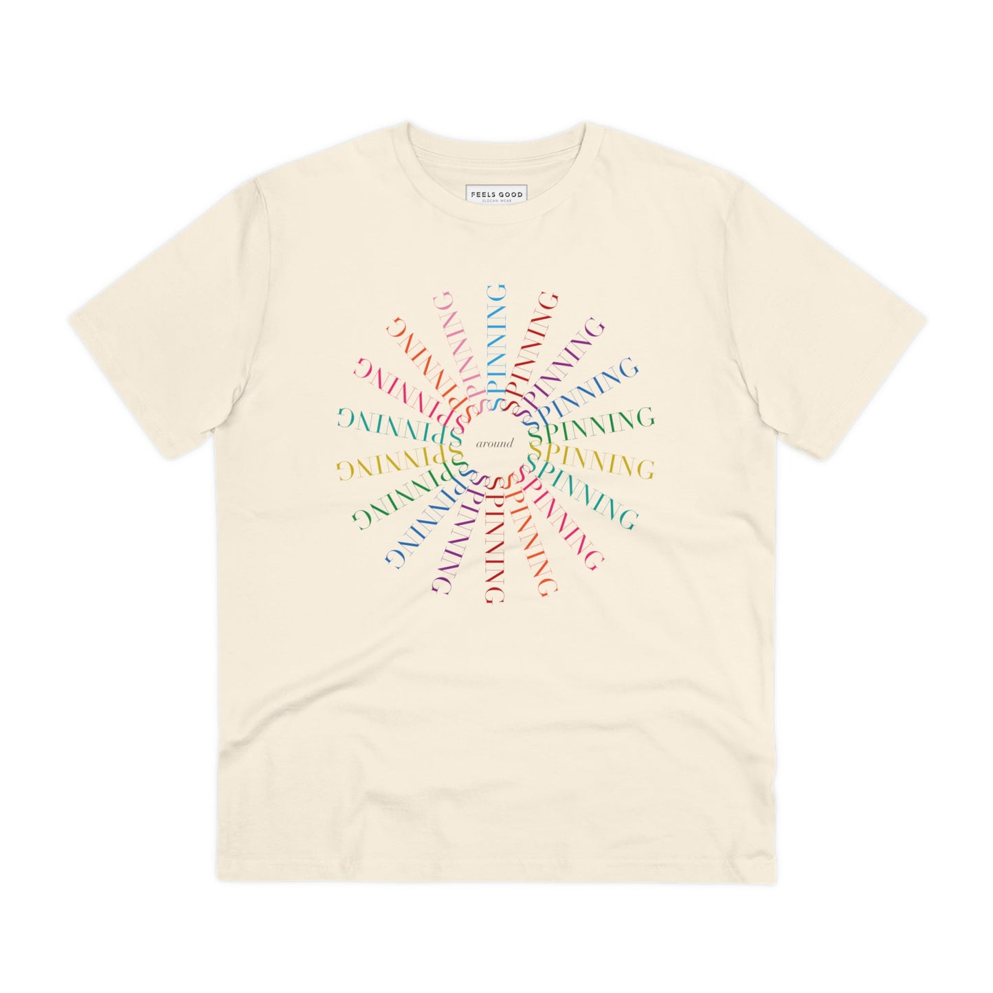 Contemporary 'Spinning Around' Kylie Organic Cotton T-shirt - Fun Tshirt