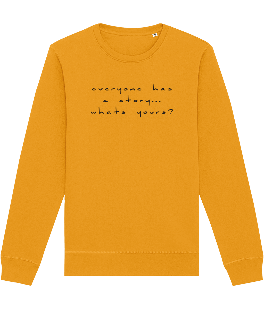 Contemporary 'Tell Your Story' Organic Cotton Sweatshirt - Narrative