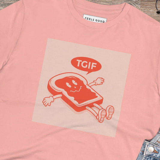 Contemporary 'Thank God It's Friday' Retro Organic Cotton T-shirt - Friday Tshirt