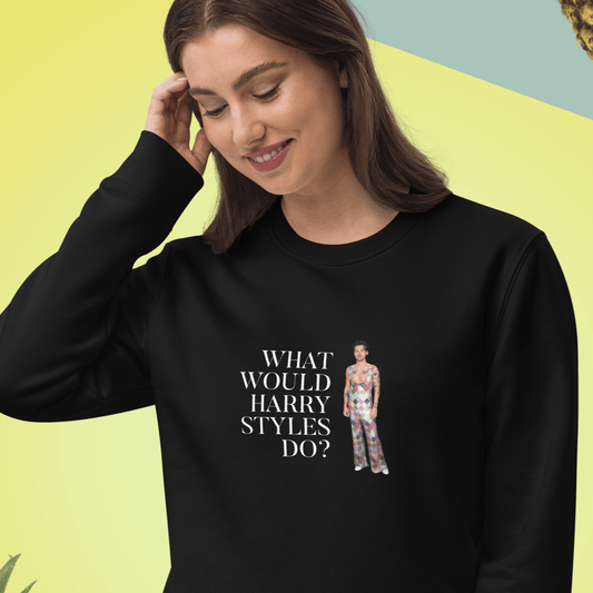 Contemporary 'What Would Harry Styles Do?' Organic Cotton Sweatshirt - Fun Sweatshirt