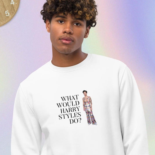 Contemporary 'What Would Harry Styles Do?' Organic Cotton Sweatshirt - Fun Sweatshirt