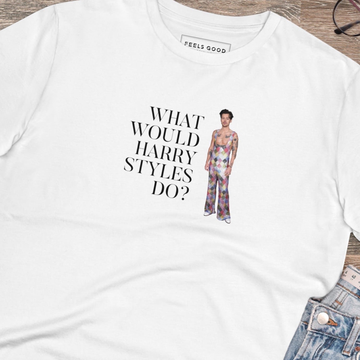 Contemporary 'What Would Harry Styles Do?' Organic Cotton T-shirt - Eco Tshirt
