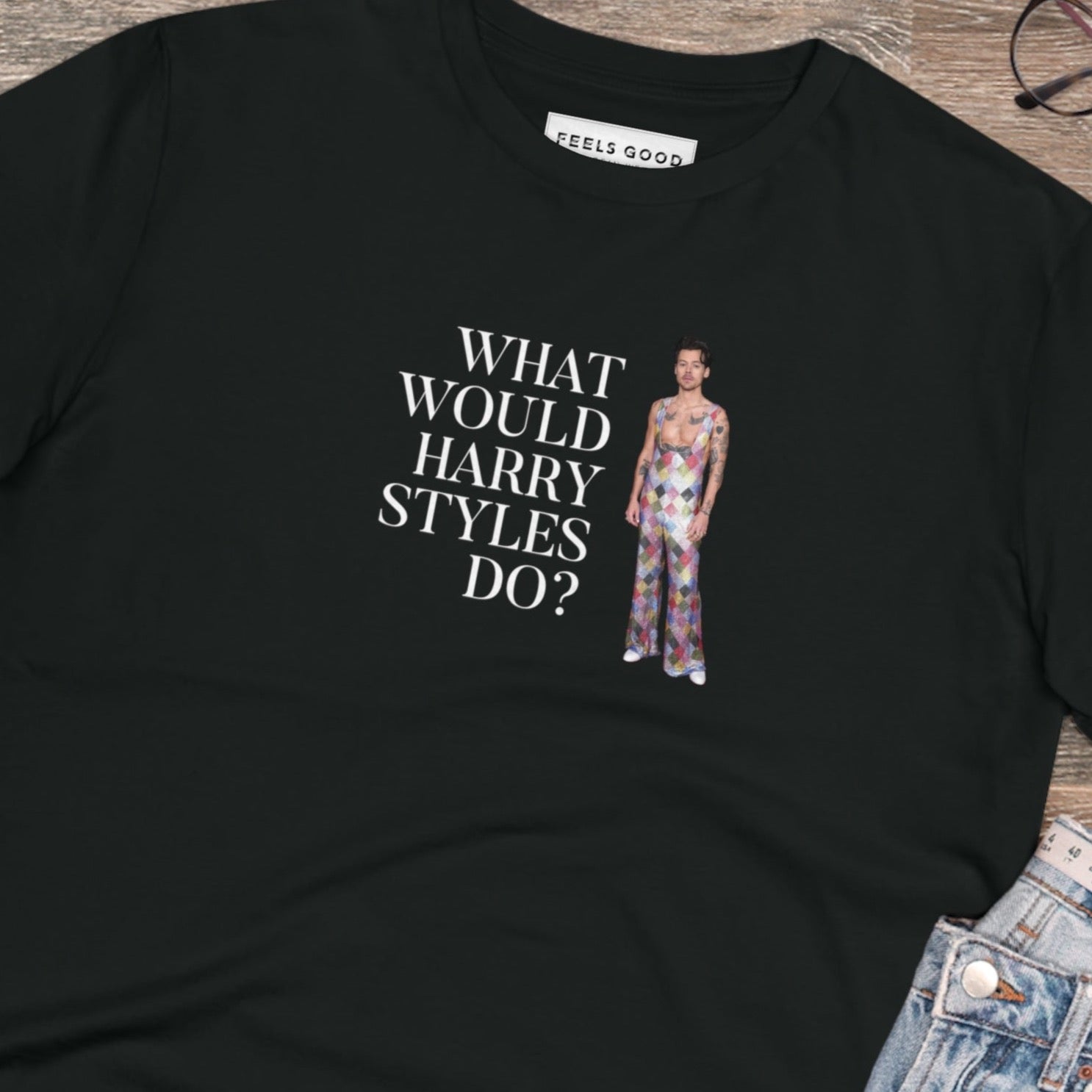 Contemporary 'What Would Harry Styles Do?' Organic Cotton T-shirt - Eco Tshirt