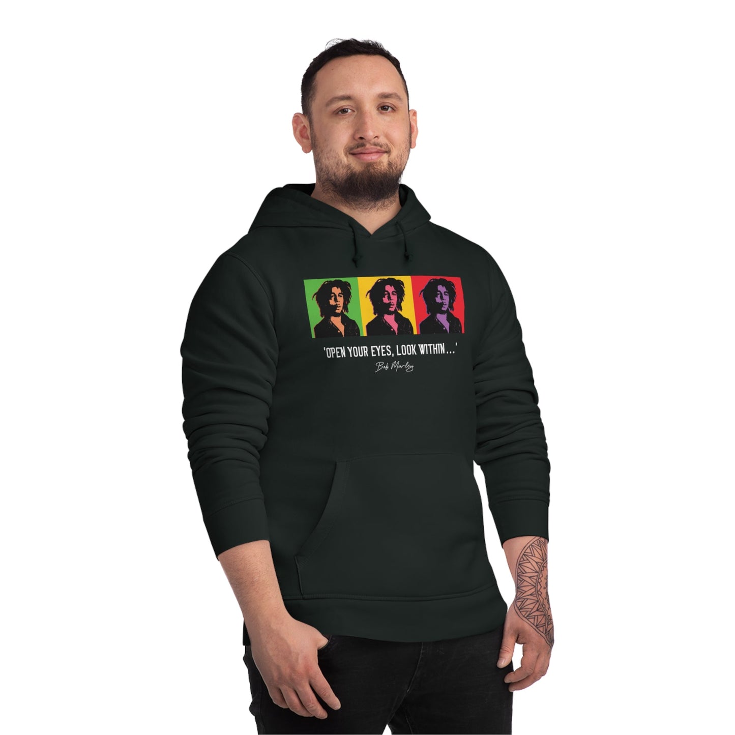 Famous Quotes 'Bob Marley' Organic Cotton Hoodie - Caribbean Gift