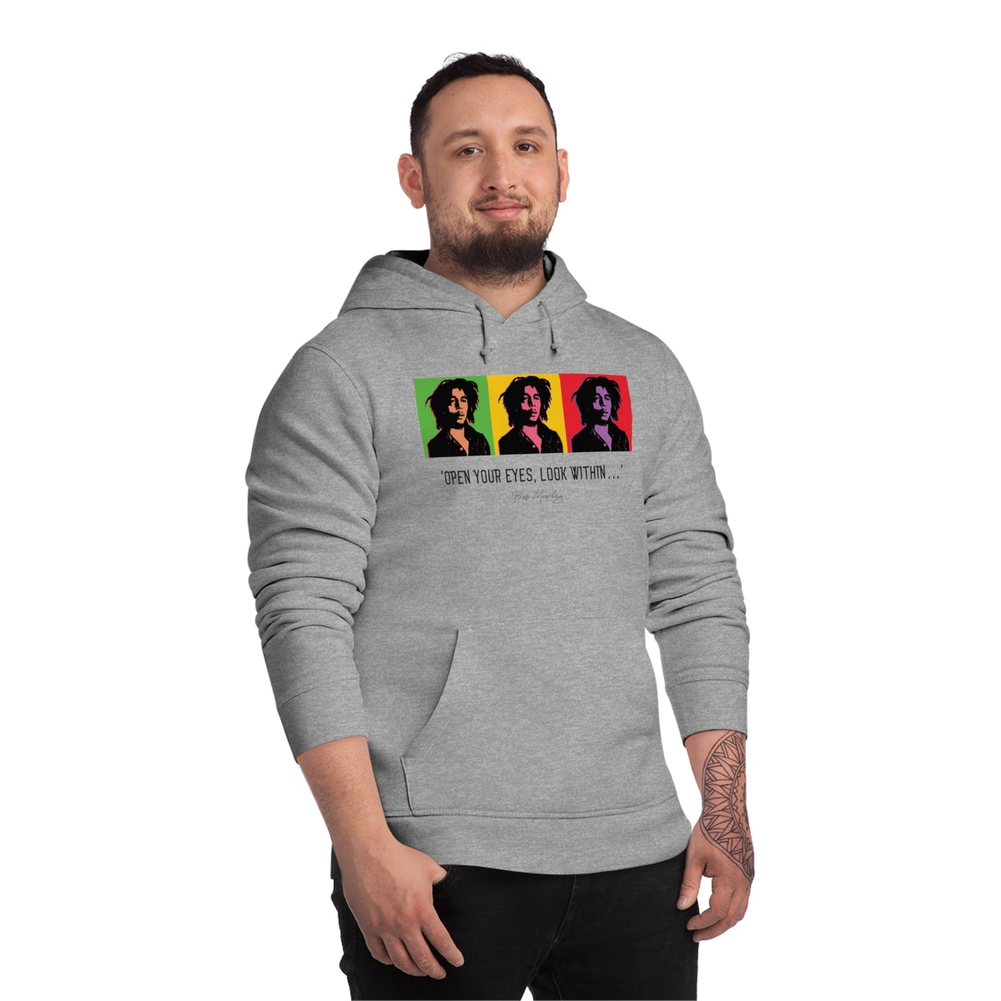 Famous Quotes 'Bob Marley' Organic Cotton Hoodie - Cool Hoodie